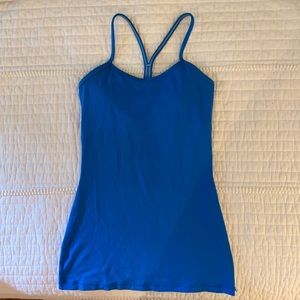 Blue Lululemon power y tank